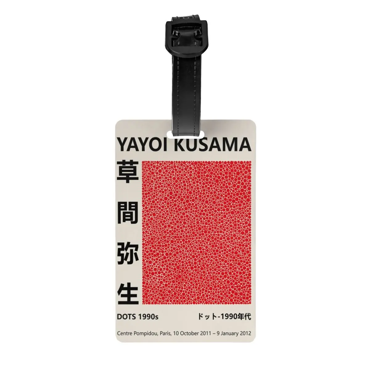 Custom Dots Red Yayoi Kusama Luggage Tag for Suitcases Cute Abstract Painting Baggage Tags Privacy Cover Name ID Card