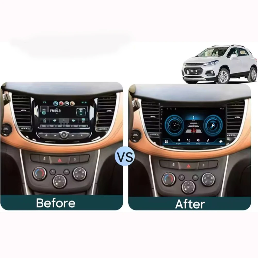 Android 14 2 Din Car Multimedia Player For Chevrolet Trax 2017+ Head Unit Stereo GPS Navigation BT WIFI