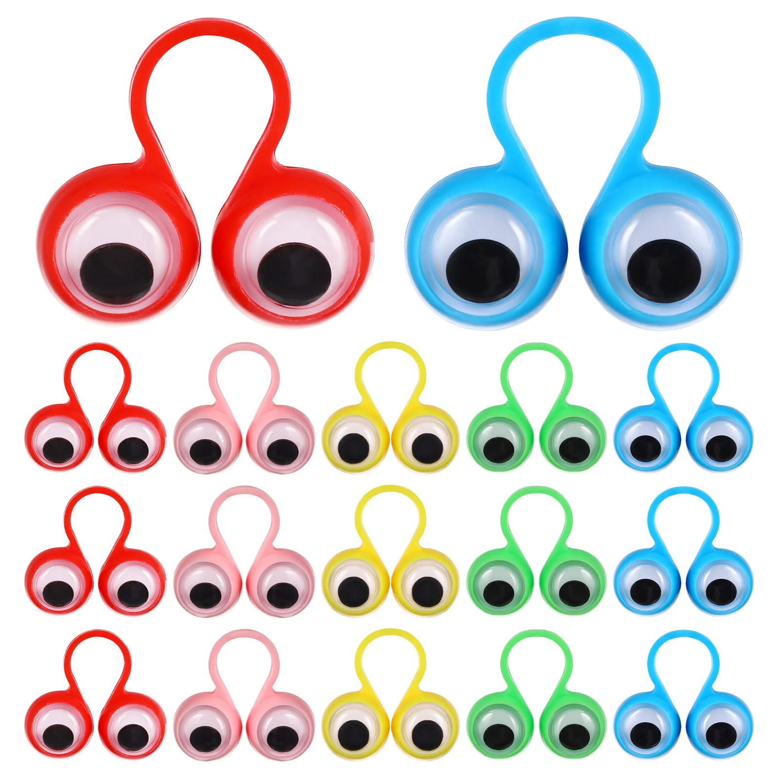 Eye Puppets Finger Rings Googly Puppet Toy Eyeball Ring props Kids Party Toys Wiggly Eyeballs Halloween Game Props Party Favor