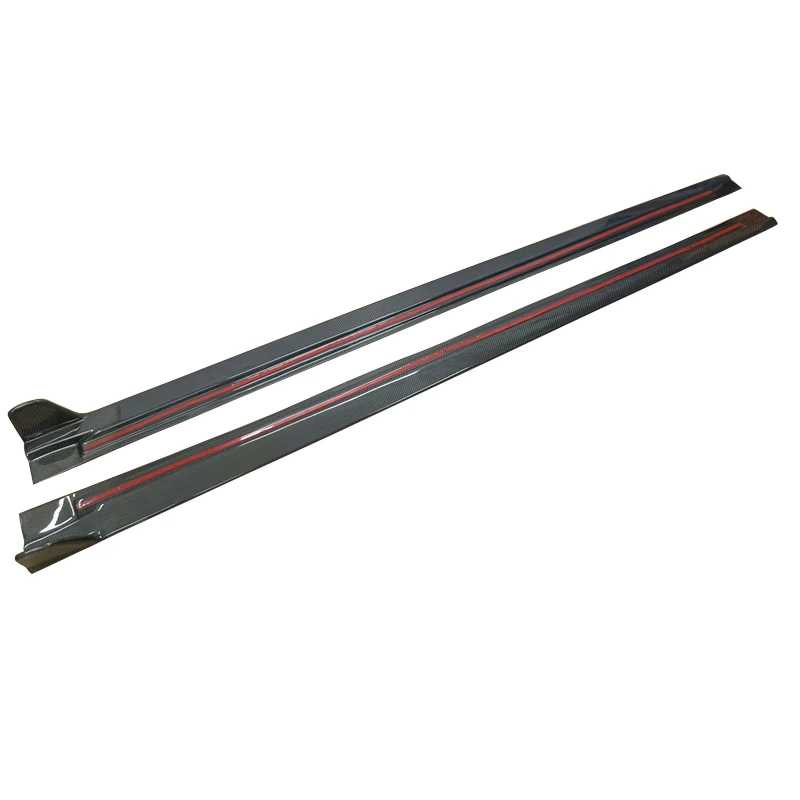For A6 C8 Allroad carbon fiber side skirt For Audi A6 allroad 2019-2022 - view 5
