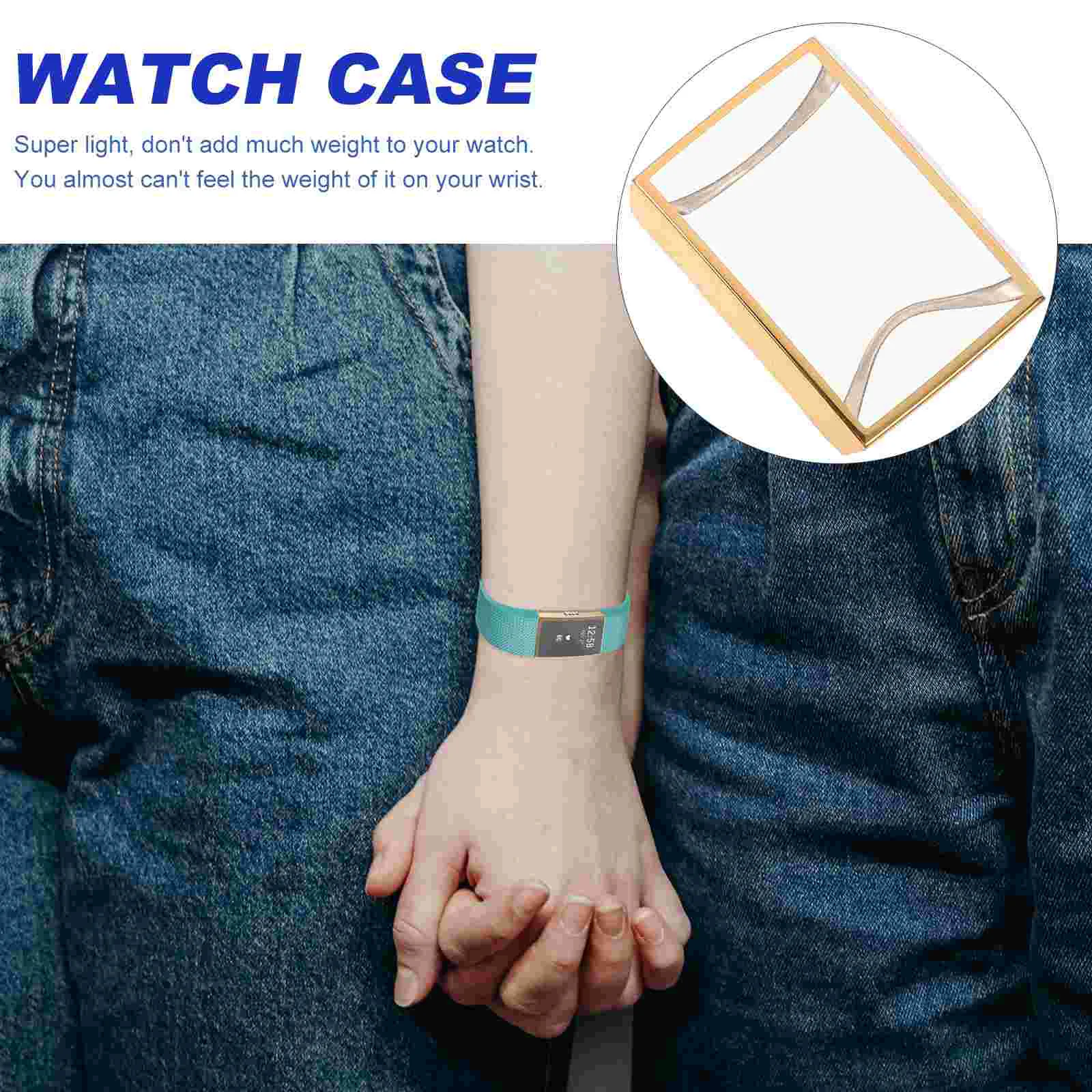 Watch Full Screen Shell Smart Bracelet Protector Cover Compatible for Fitbit Charge 2/3