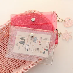 Glitter Transparent Waterproof Pvc Women Card Case Business Card Holder Men Credit Card Bag Id Card Mini Wallet Jelly Coin Purse