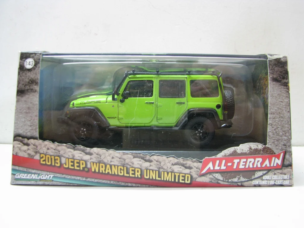 

Diecast 1:43 Scale GreenLight Jeep Wrangler Unlimited All Terrain 2013 Alloy Car Model Collectible Toy Gift Souvenir Display