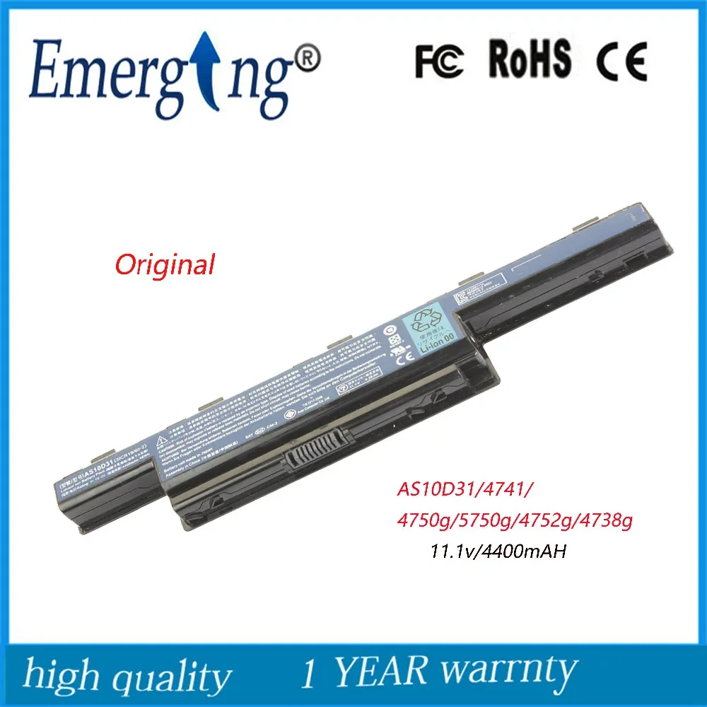 

10.8V 48wh Original New Laptop Battery For Acer 4738ZG 5741G 5750 5741G 4750G 4741G AS10D31 AS10D41 AS10D51 AS10D61