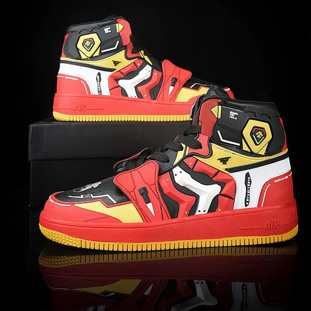 Comfortable Breathable Flat Sneakers Neon Genesis Evangelion Basketball Shoes Anime Sneaker Basketball Cartoon Casual Shoes Eva