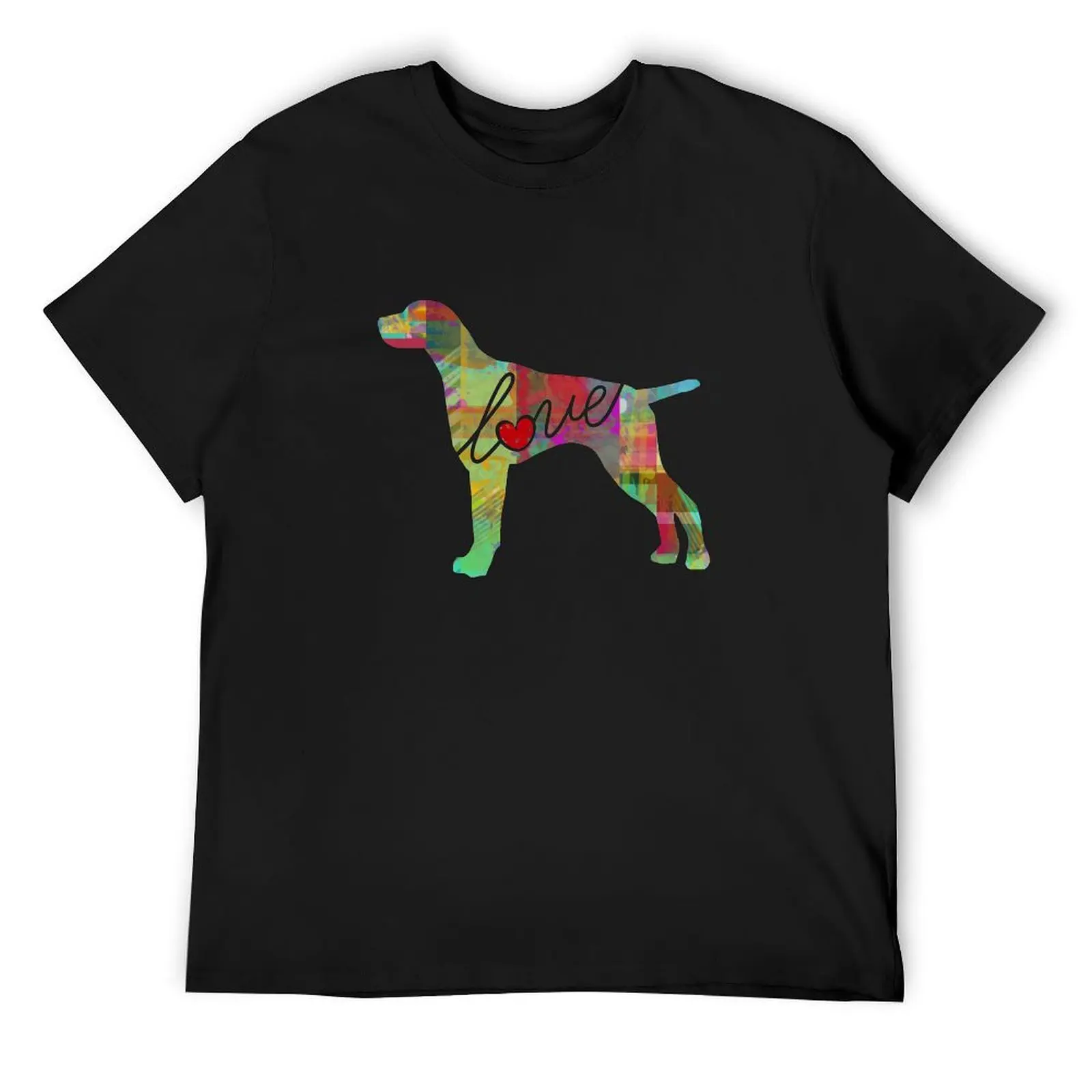 German Shorthaired Pointer Love - A Bright and Colorful Watercolor Style Gift T-Shirt Blouse mens t shirt