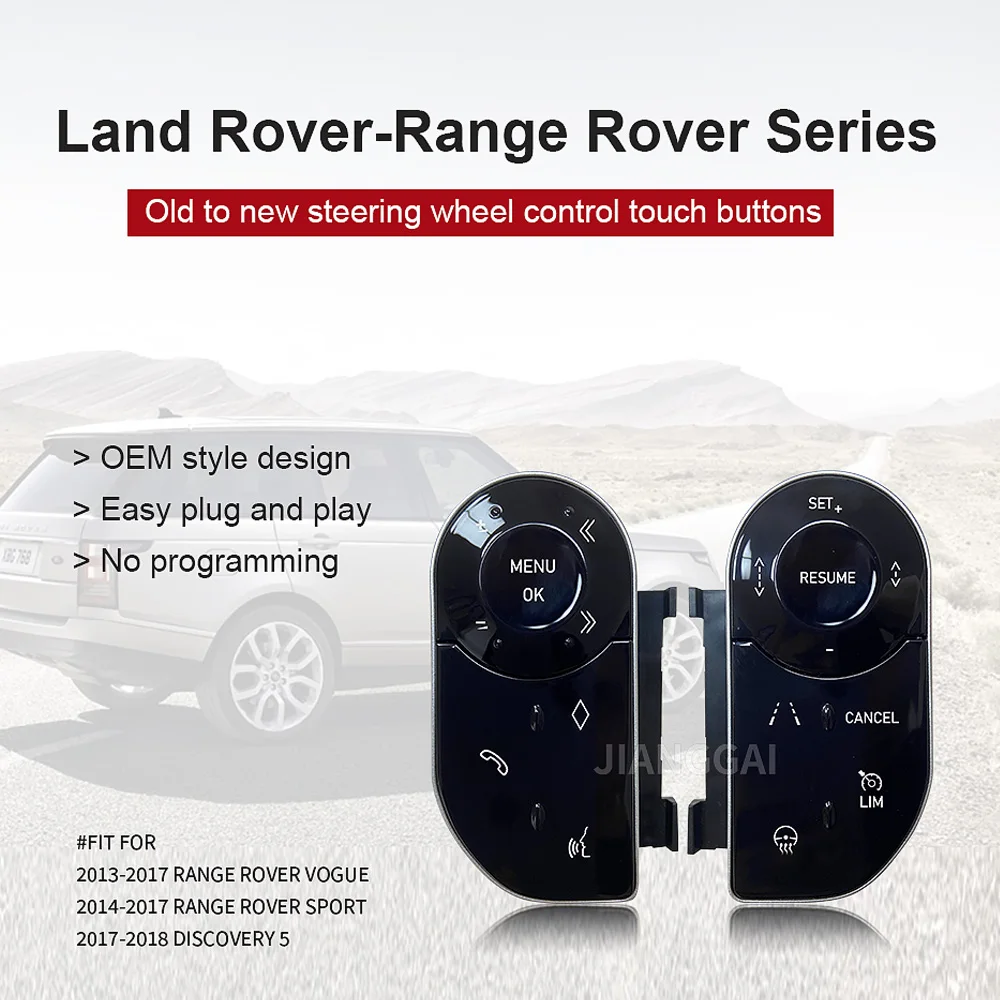 Car Steering Wheel Buttons For Range Rover Vogue L405 Sport L494 For Land Rover Discovery 5 OEM Style Keys Touch Button