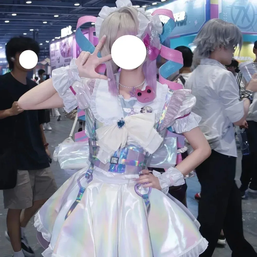Needy Streamer Overload OMGkawaiiAngel Cosplay Laser Cute Dress Headband Necklace Wig Adult Women Halloween Comic Con Outfit