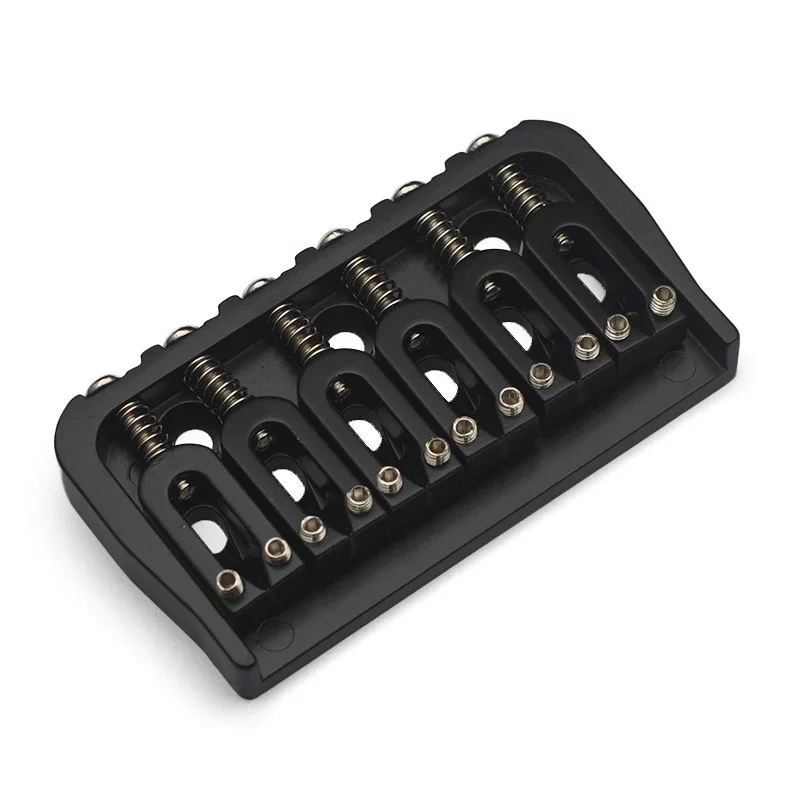 

6 String Electric Guitar Fixed Bridge, 72.8mm Base String Through Body, Alloy Tailpiece Bridge for Electric Guitar Parts