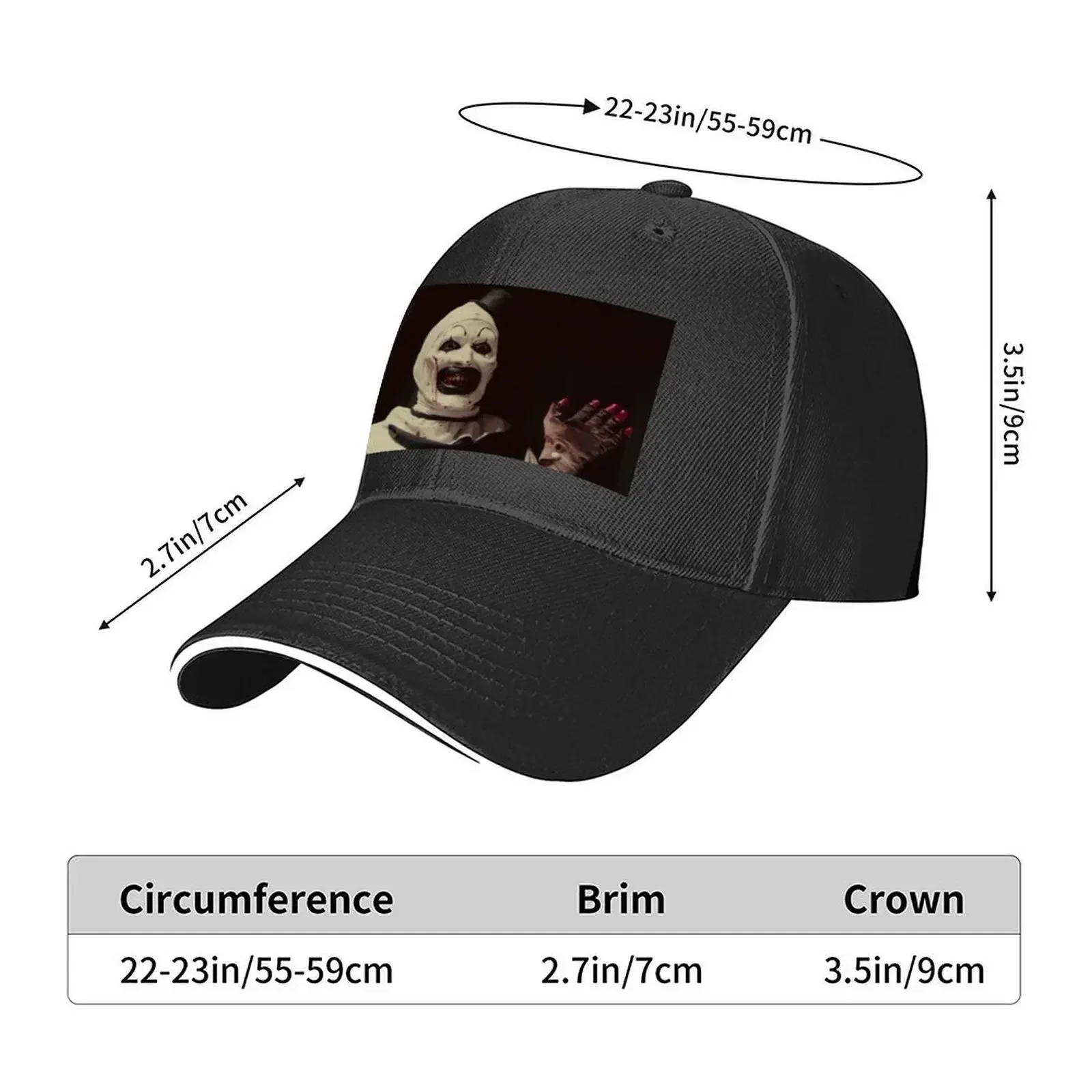 2026 Terrifier - Art The Clown Baseball Cap Luxury man cap Trucker Cap Mountaineering sun hat Women Men's