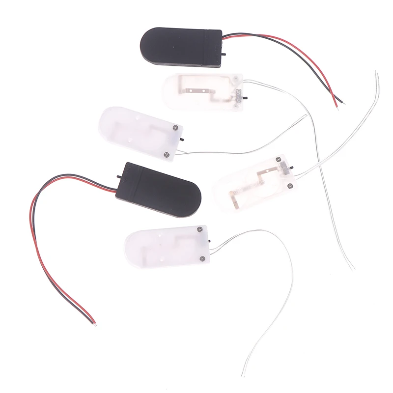 New 10Pcs For CR2032 Button Coin Cell Battery Holder Case Cover With ON-OFF Switch+10/15CM Leads Wire Battery Box Dual Slots