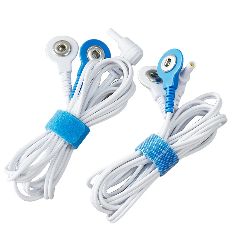 1 pçs substituição eletrodo chumbo fios 2.35mm plug eletrodo fio cabo condutor para unidade estimulador muscular massageador