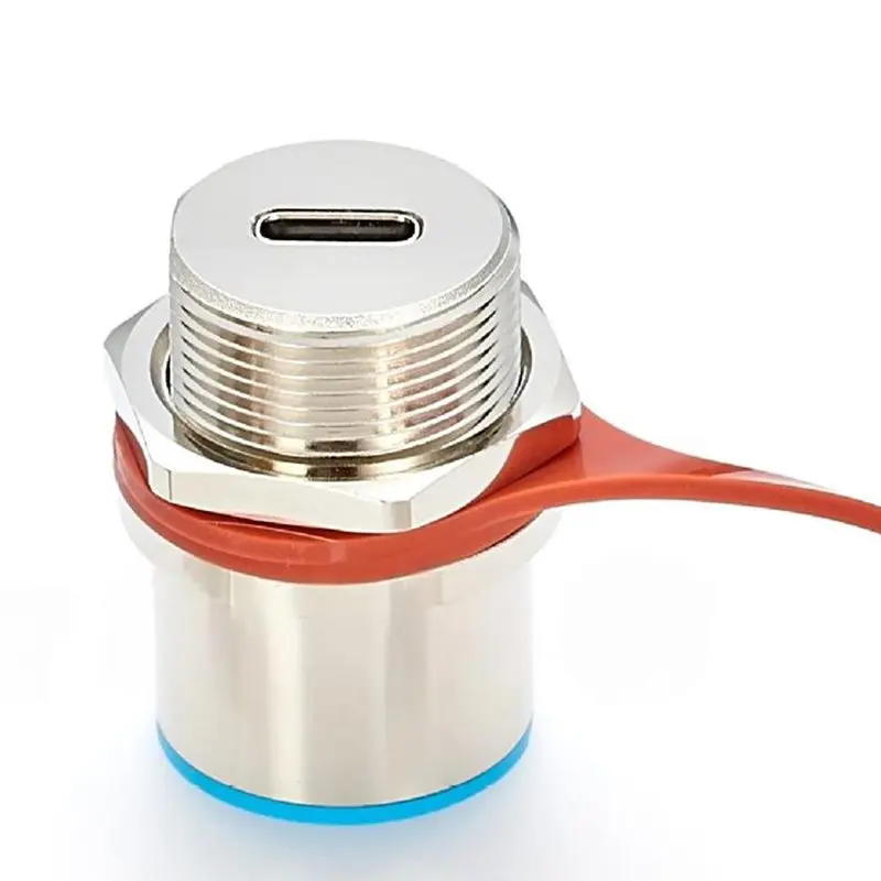 A13E-Waterproof Metal USB C Female To Female Adapter With Cover Ip67 Rating USB 3.1 10Gbps Data Extension Panel Cable Mounting S