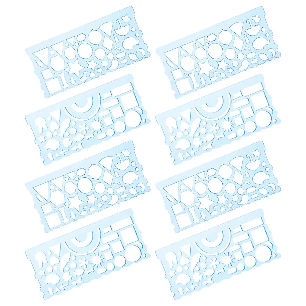 8-delige geometrie patroon tekening liniaal set Pp student sjabloon multifunctionele stencils voor schoolkantoor architectuur