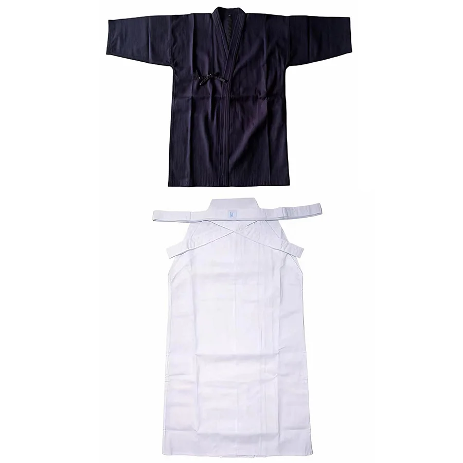 Kendo Uniform Set Gi & Hakama Japanese Martial Arts Suit Breathable Training Costume For Men Women Aikido Samurai Cosplay Outfit