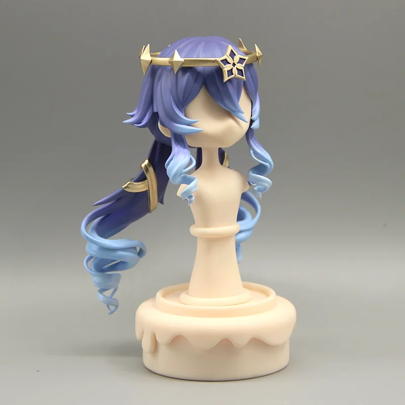 Genshin Impact Layla handgemachte OB11 OB22 GSC Haarschale abnehmbare Haarperücke Frontplatten BJD Puppenzubehör Spiel Anime Figur Kind