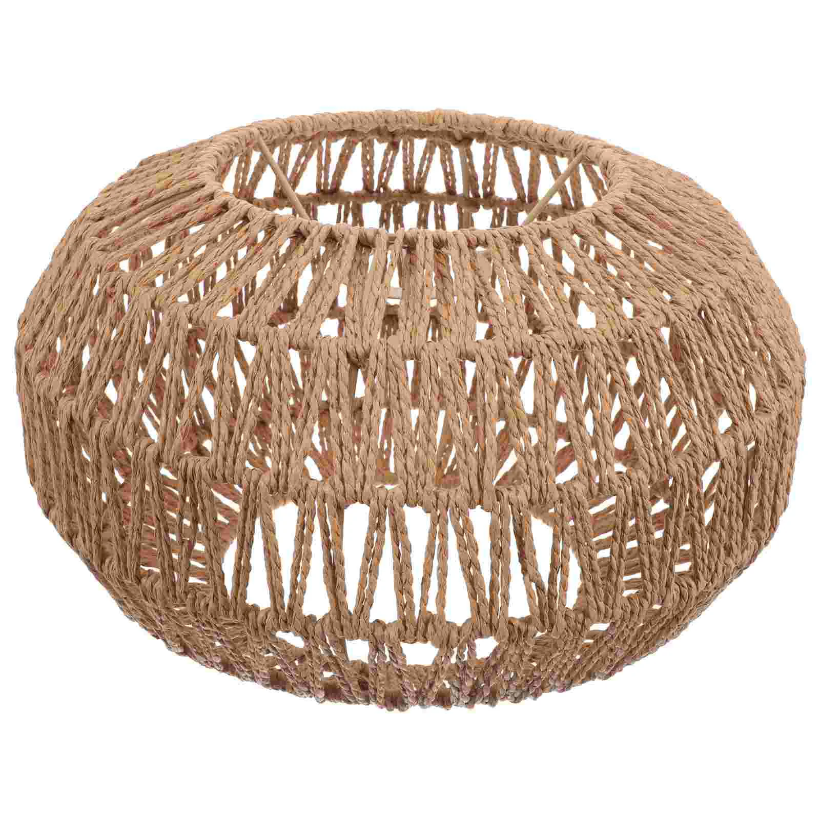 

Restaurant Zen Tea Room Light Cover Simulation Rattan Lampshade for Home Ceiling Bar Accessory Bedroom Simple Country Decor