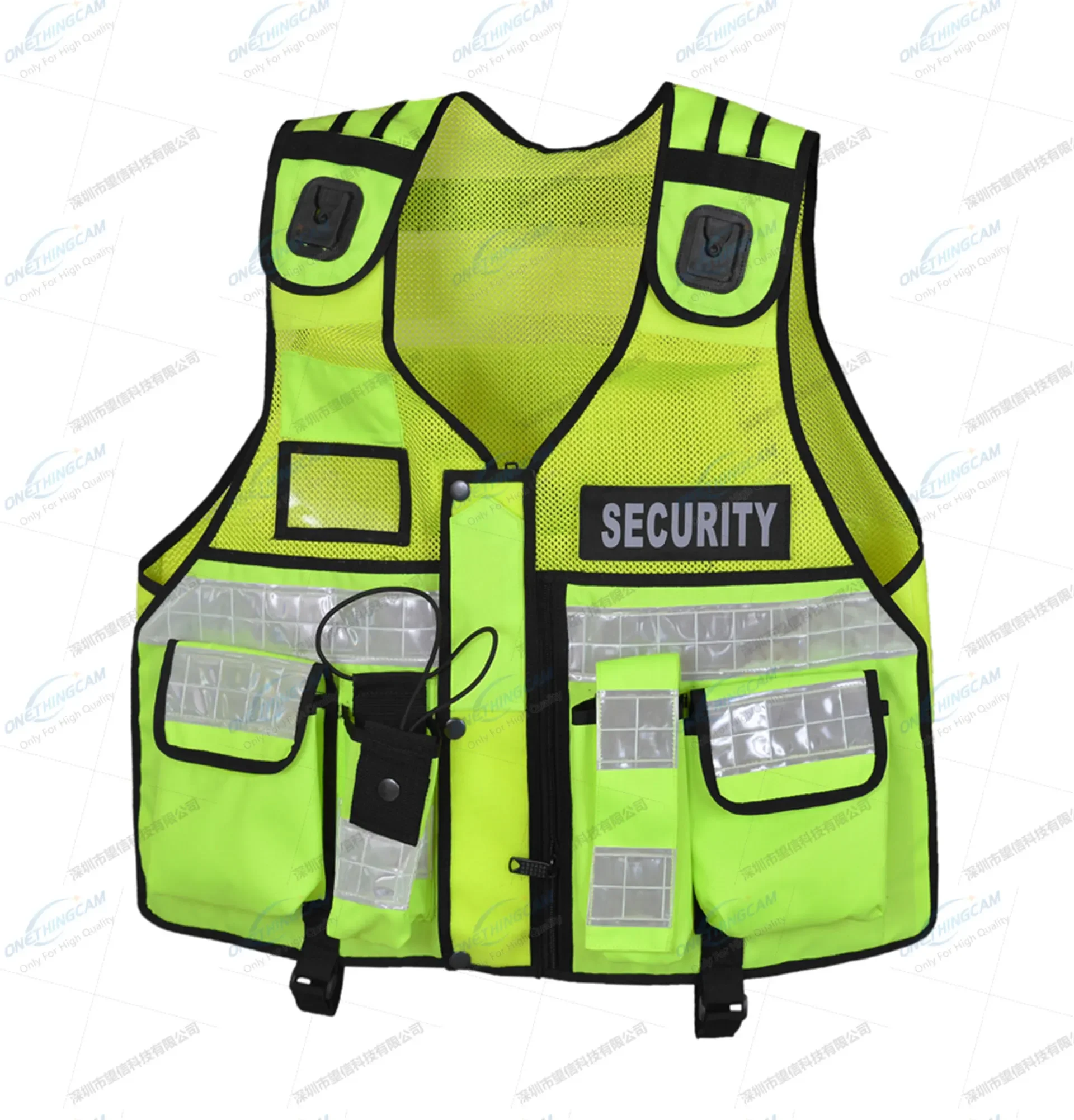 Hi Viz  Tactical Vest Security Reflective Safety Vest With For Enforcement  With Pockets Tactical Vest(Green)