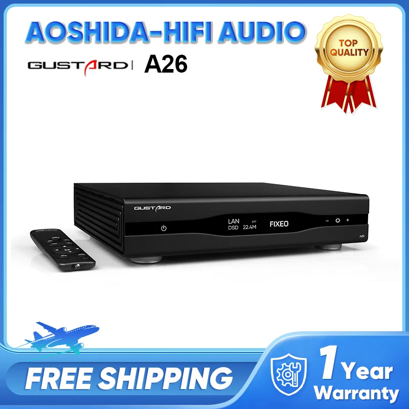 GUSTARD A26 DAC MQA Dual AK4499EX AK4191 With Streamer/Renderer XMOS DSD512 PCM768K MQA384K IIS Balanced Audio Decoder DAC-A26