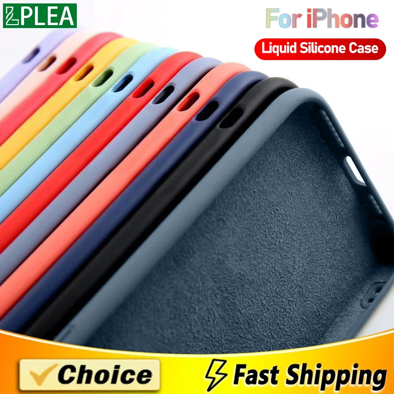 Luxury Liquid Silicone Phone Case For iPhone 16 15 14 13 12 11 Pro Max 13 12 mini 7 8 X XR XS Plus S