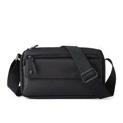 High Quality Waterproof Oxford Shoulder Bag, Men's Crossbody Phone Bag, Casual Commuting Lightweight Horizontal Square Bag