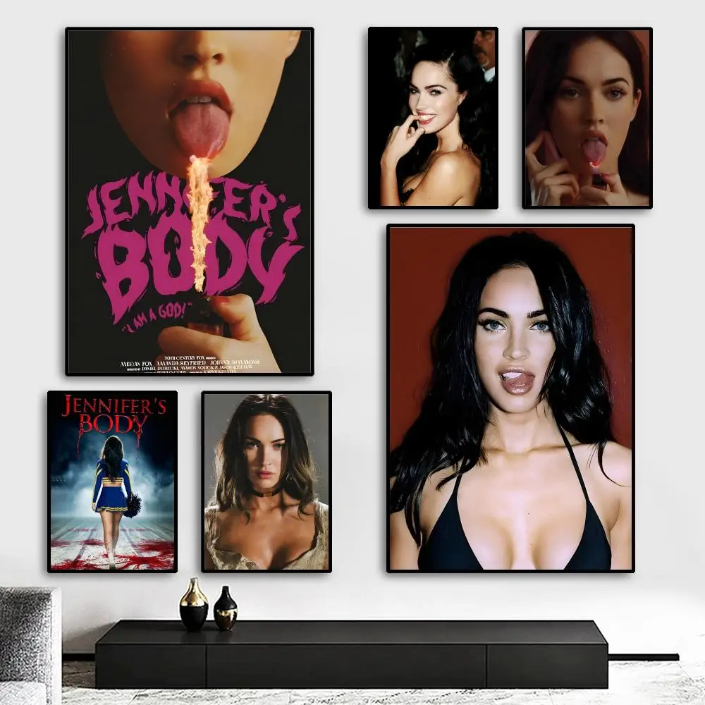 J-Jennifer Body Movie Megan Fox Poster HD Print Personalized Canvas Wall Mural Art Photos for Living Room Home Decor Durable