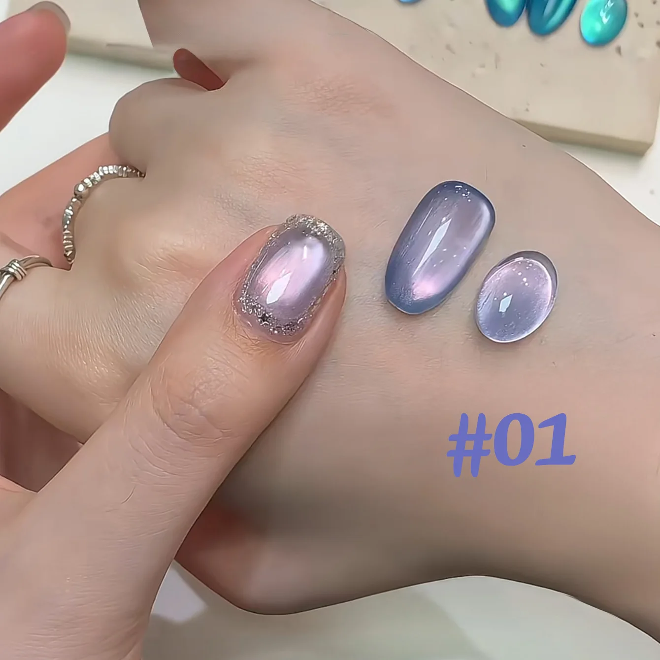 

1-6 шт. TC Summer Cool Nail Art Популярный усовершенствованный универсальный гель из керамической стеклянной бусины Ночная звезда Морская серия Гель-лак для ногтей «кошачий глаз»