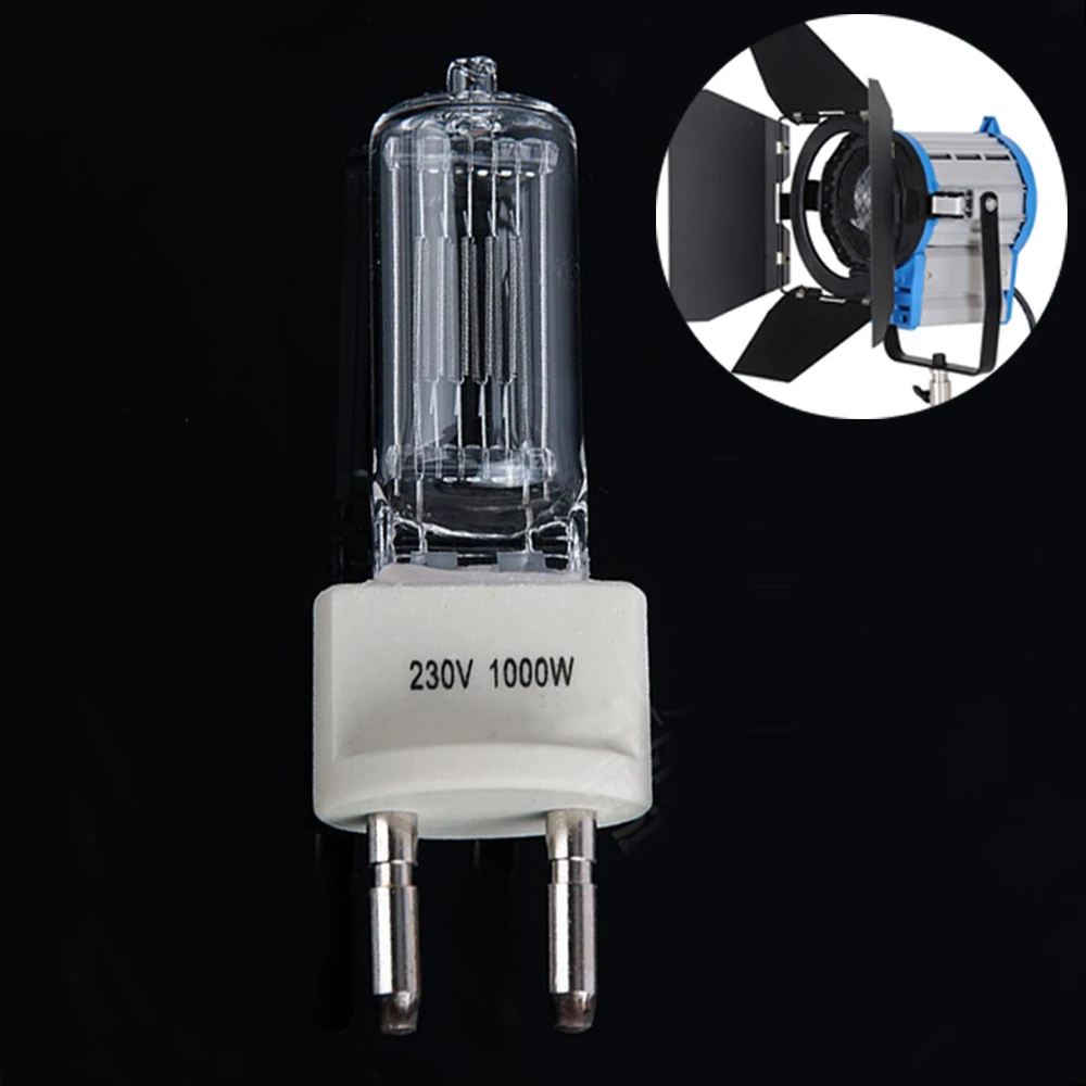 Photo Studio G22 1000W 110V / 220V 3200K Warm White Tungsten Lamp Bulb Photography for Fresnel Spot Light Continous Lighting