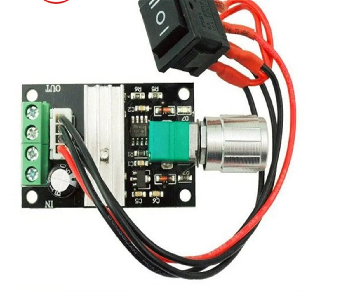 PWM DC motor speed regulator 6V12V24V 3A speed control switch with forward and reverse rotation and switch function