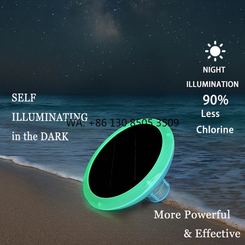 

Hot Selling Highly Effective New Product Portable Solar Panel Pool Water Cleaner Self-Luminous Night Solar Copper Ionizer