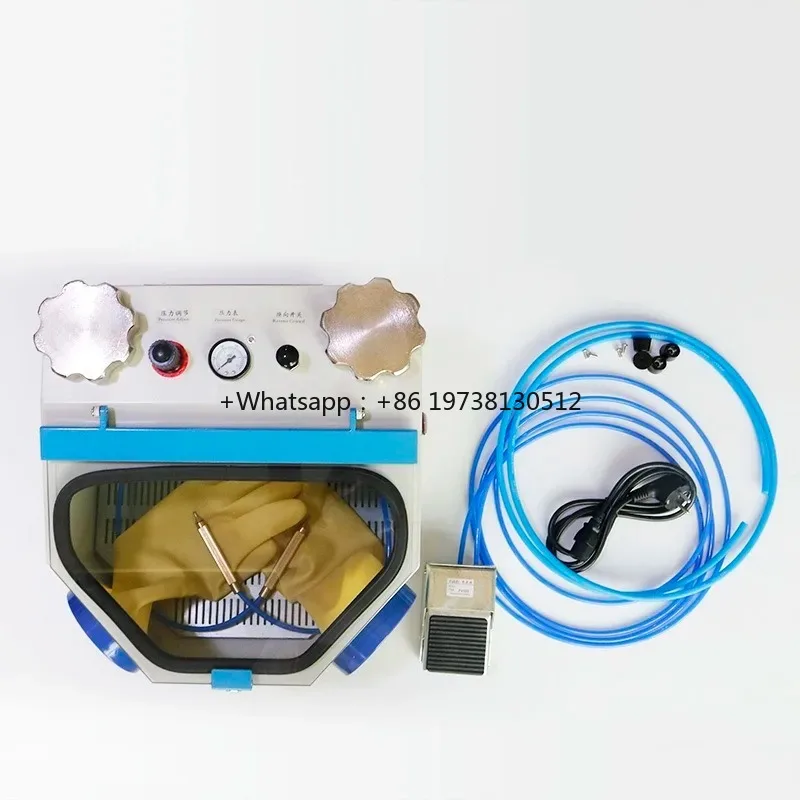 Dental Double Pen Sandblasting Box Porcelain Inner Crown Orthodontic Bracket Sandblasting Machine Useful