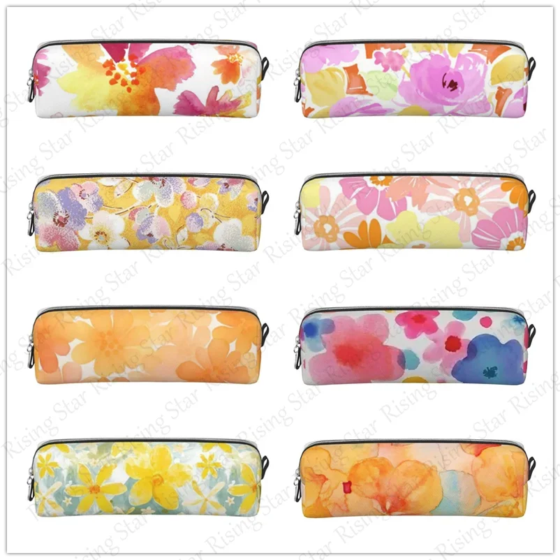 

Flower Ink wash painting Pattern Pencil Box Multifunctional Stationery Storage Bag School Supplies Pencil Bag Student Gift