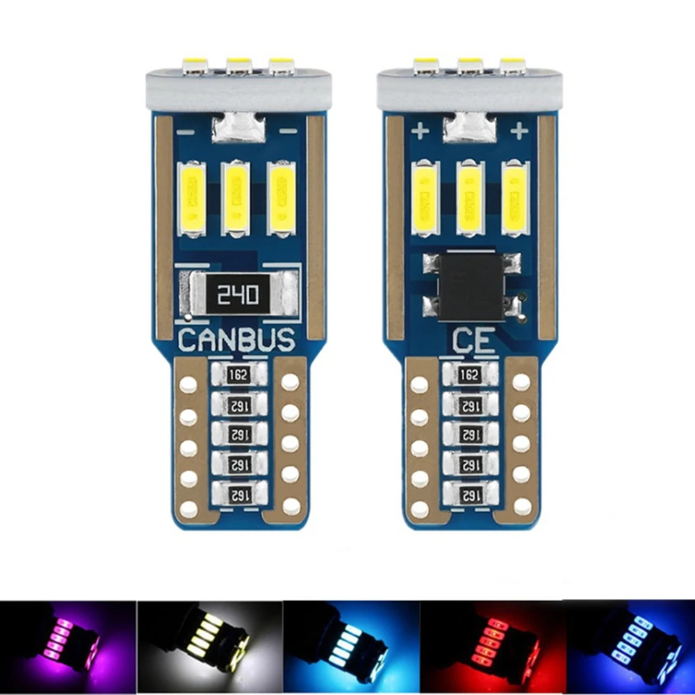 

T10 9-SMD4014 12В Автомобильные светодиодные лампы Canbus с обманкой, LED лампочки для автомобиля W5W 194