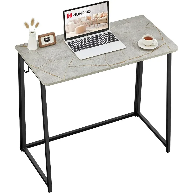 

Small Foldable Computer Desk Writing Study Desk Easy Assembly Space-Saving Foldable Laptop