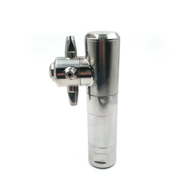 High impact rotary bottle cleaning nozzle, all-round cleaning of 6-point internal thread stainless steel