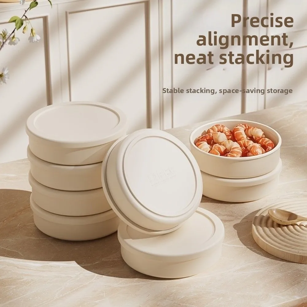 

3 Pieces Food Grade Silicone Fresh-Keeping Box Leak-Proof Non-stick Lunch Box Thicken High Temperature Resistance