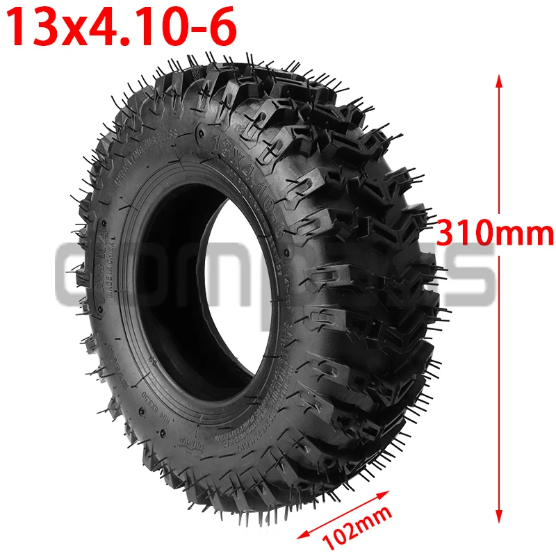 Snow Sweeper Tyre 13x4.10-6 Beach Car Tubeless Tires Kart Golf  6-inch Vacuum