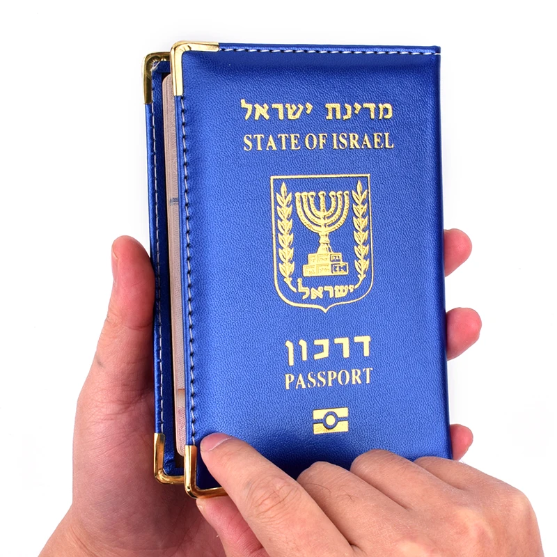 ใหม่ปกหนังสือเดินทางเวลาท่องเที่ยว Israel เคสสำหรับหนังสือเดินทางหนัง PU นิ่มสีชมพูสำหรับผู้หญิงเปิดจากด้านซ้าย