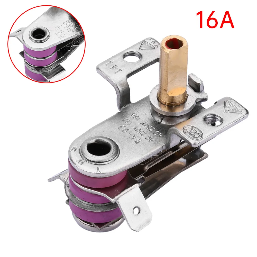 10A/15A/16A Thermostat Temperature Switch Temperature Controller Electric Oven Thermostat Hole Oven Repair Parts Normally Closed