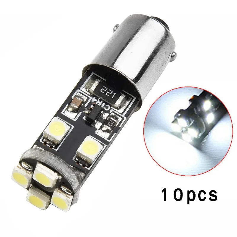 

10xCar Error-Free LED Parking Light Bulb For Mercedes-Benz W210 E55 -AMG BA9S H6w Super Bright White Direct Replacement