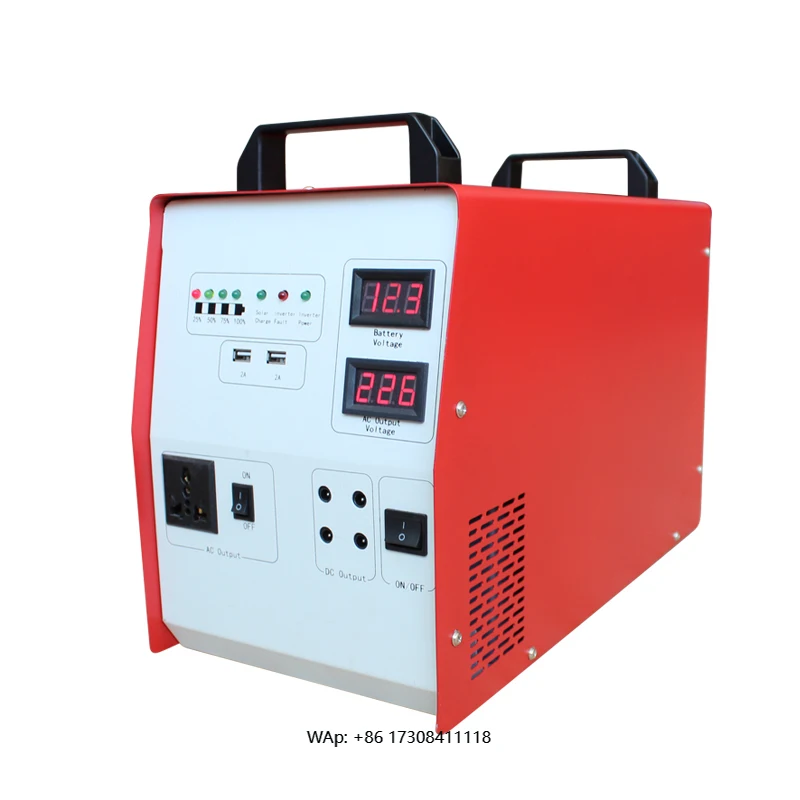 Solar lighting system Home off-grid 500 watt home solar generator with AC 220/110 volts and DC 12/5v output