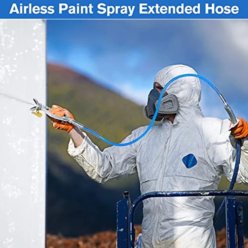 ГОРЯЧИЙ! Шланг для безвоздушного распыления краски, 4 фута, совместимый, шланг для распыления краски высокого давления, 3/16 ID, гибкий удлиненный на 3000 фунтов на квадратный дюйм
