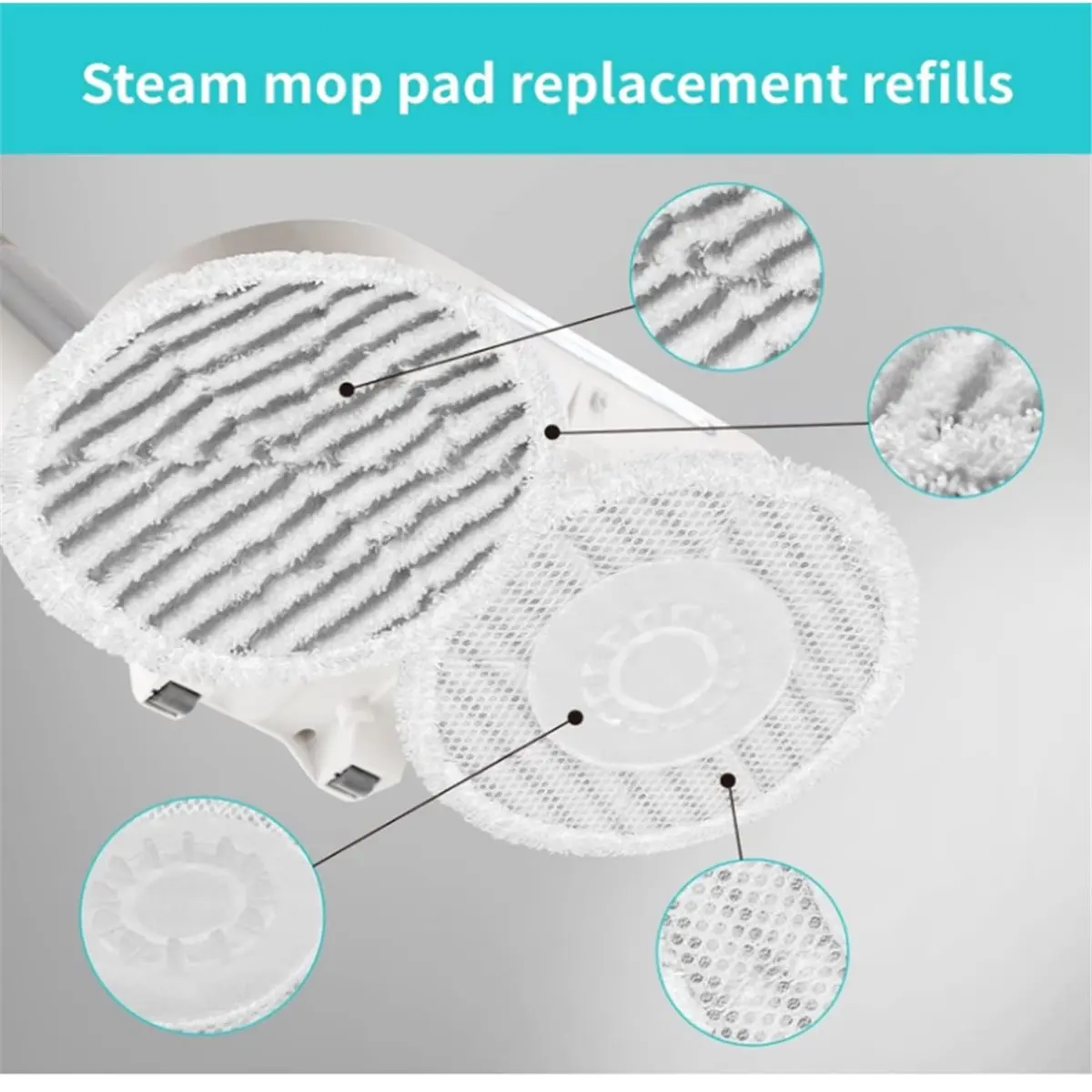 

COFA Brush for Steam Mop S7000 S7001 S7005 S8001 Replacement Brush Head and Scrub Pad Abrasive Polishing Pad,4 Pack