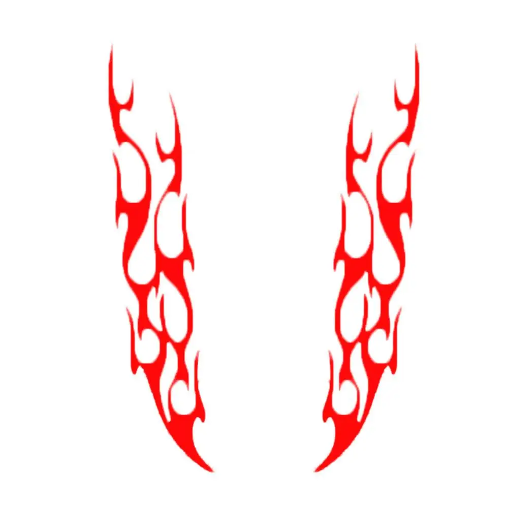 HOT SALES 1 Pair Fashion Flame Fire Reflective Car Vehicle Hood Decals Stickers Decoration