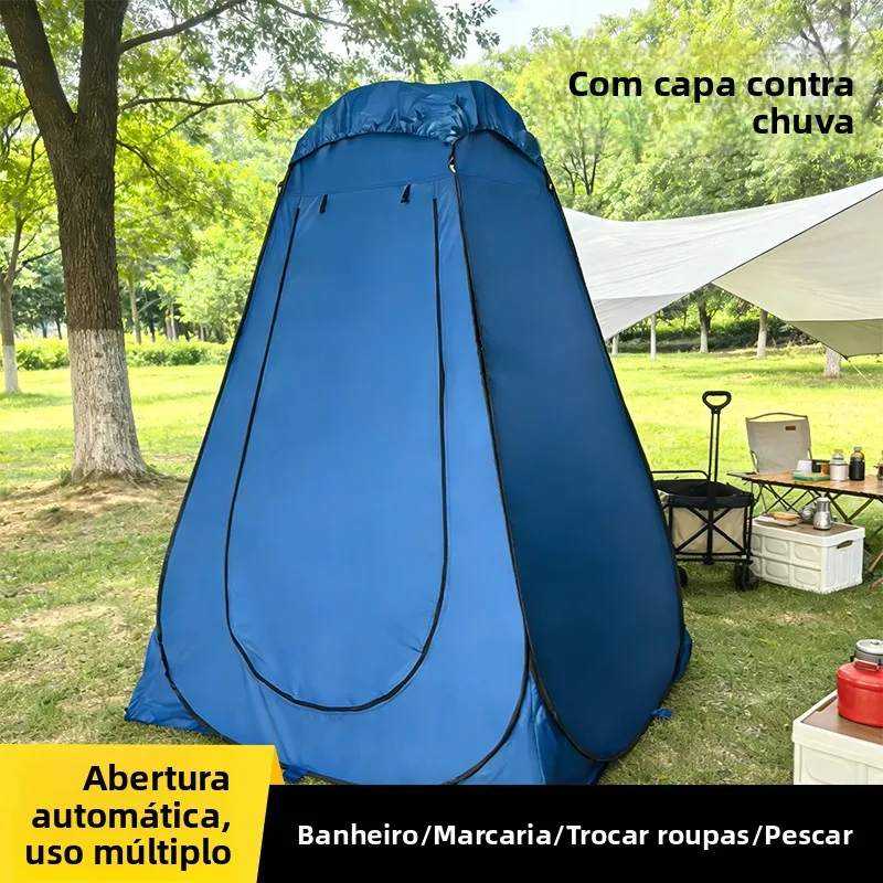 屋外シャワーテント-防雨カバー付き-釣り用温浴シェルター-ポータブルトイレ-組み立て不要-着替え用