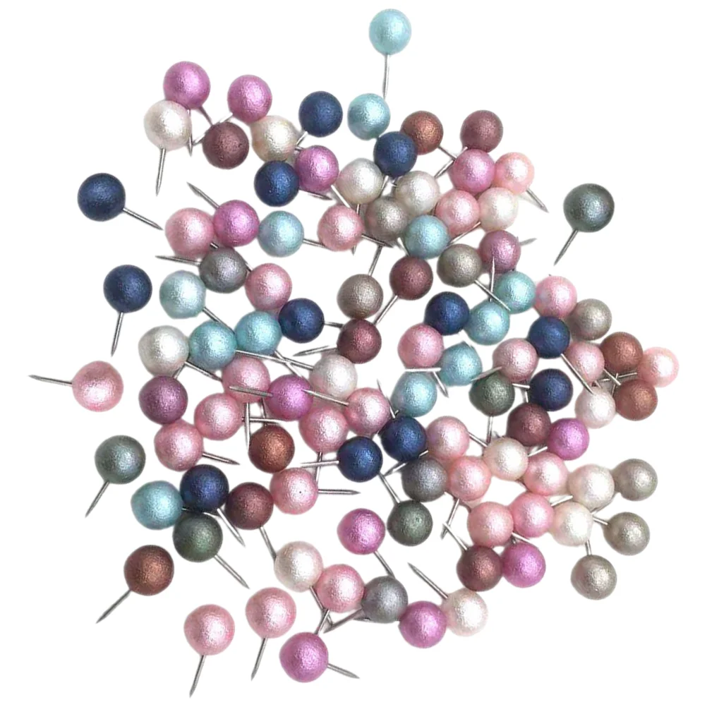 100 Pcs Heads Straight DIY Corsage Bulletin Office Boards for Fabric Cute Multicolor Location