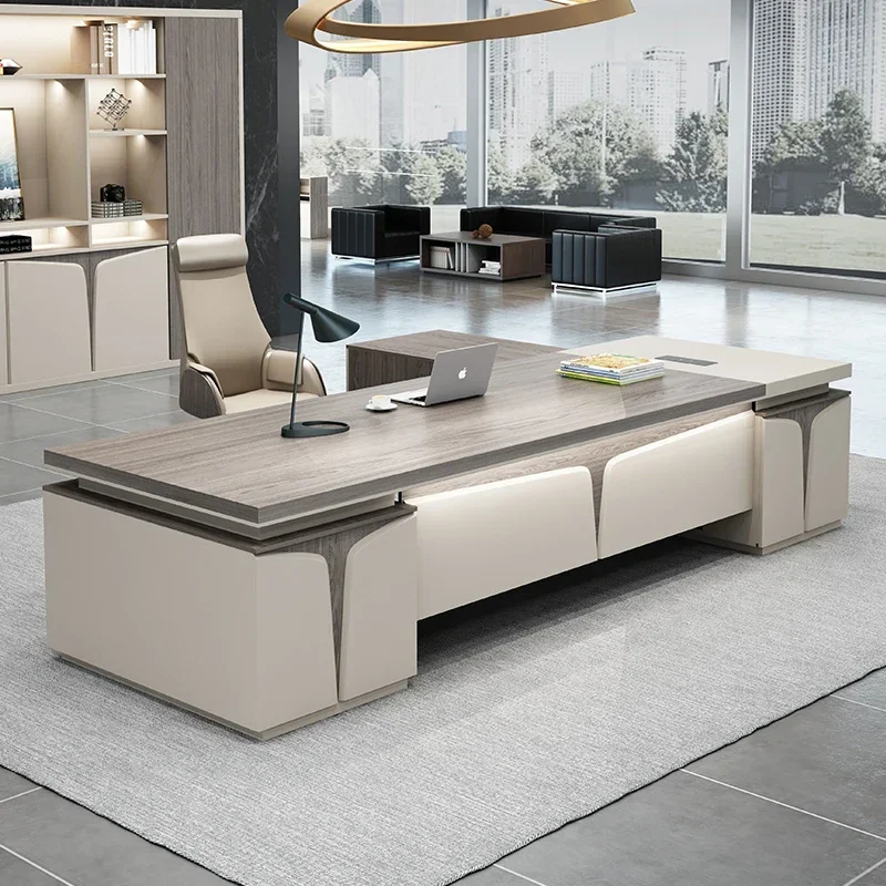 Luxe Kantoormeubilair Ceo Bureau Set Executive Werk Kantoortafel Bureau Escritorio De Oficina Schreibtisch Baas Tafel