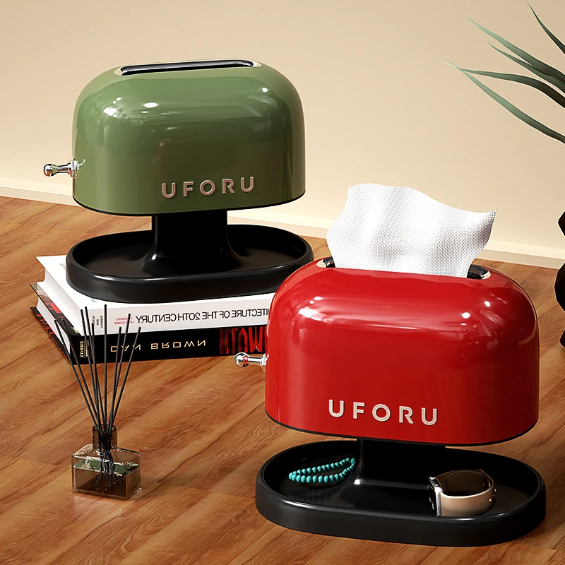 

Красная Ретро коробка для салфеток Uforu, подпружиненная домашняя гостиная, вход, рабочий стол, художественный дизайн, новая модель, бытовой органайзер для хранения