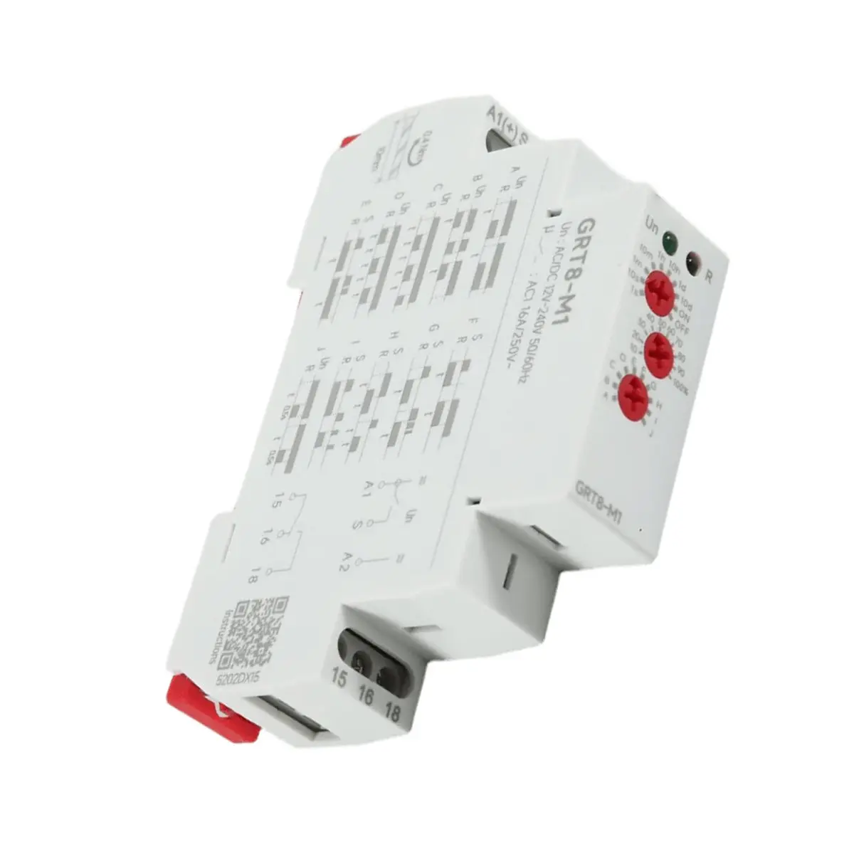 A14M  GRT8-M1 on Off Time Delay Relay 16A AC/DC12V-240V Multifunction Din Rail Automatic Timer Relay