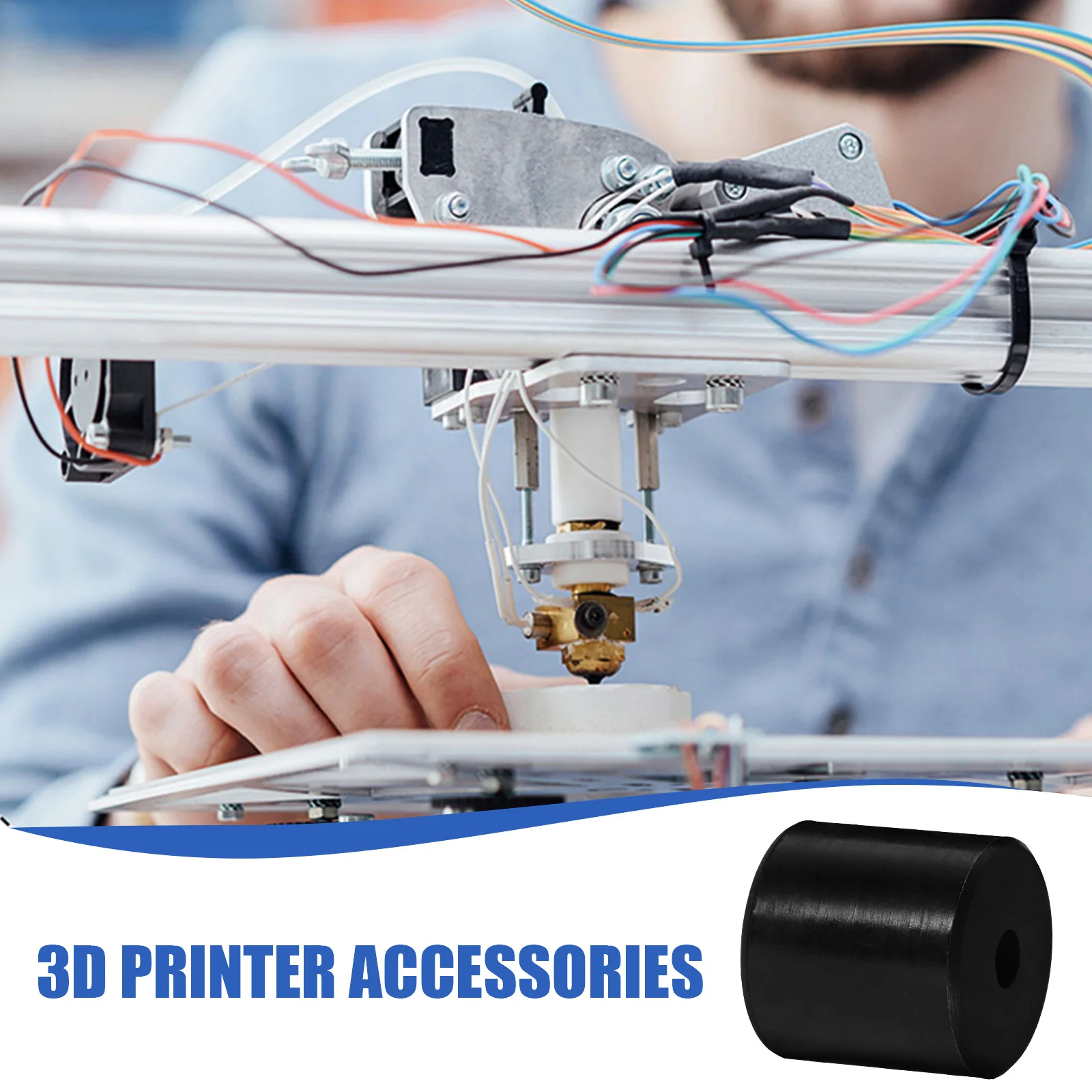 12 قطعة عمود تسوية السرير من السيليكون طابعة ثلاثية الأبعاد يتصاعد السرير الحد من الضوضاء استبدال ملحق للطابعات ثلاثية الأبعاد #3